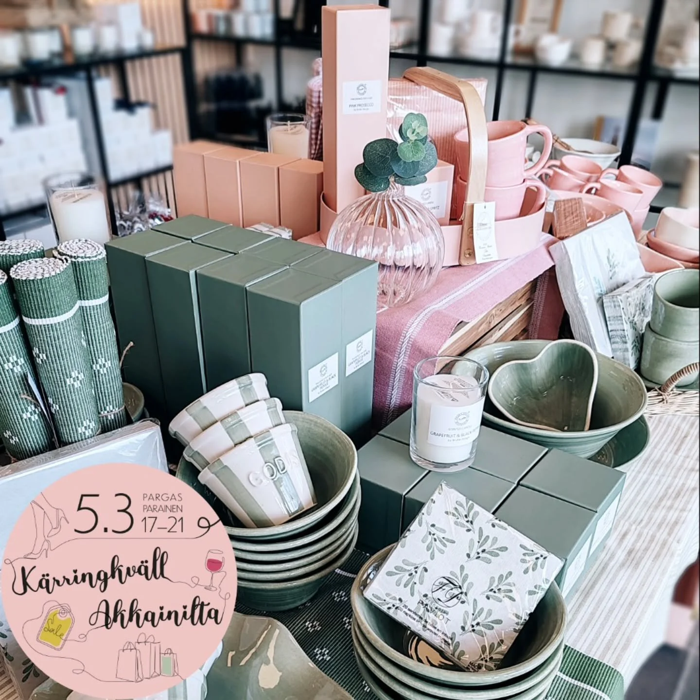 K&auml;rringkv&auml;ll 💕🥂 Akkainilta
-15% rabatt p&aring; normalpriser
-15% alennus normaalihinnoista
#archipelagodesignshop