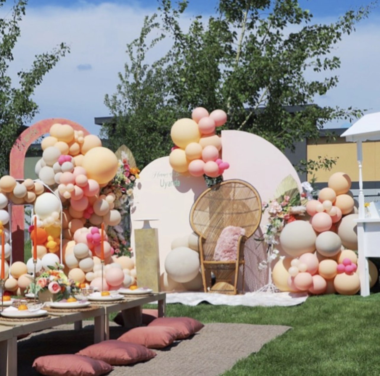 Balloons and Lush Party and Confetti setup in Edmonton