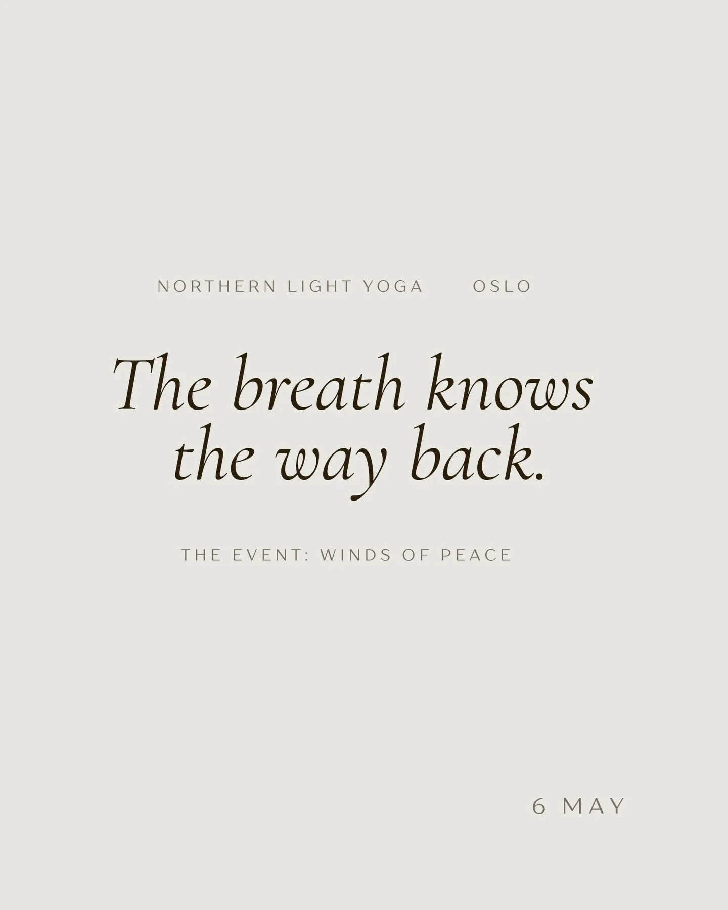This Wednesday we gather for an evening of ritual breathwork and live soundscape with Magnus Jonas and Flowers of the Forest. 🌷

"Winds of Peace"
@magnus_jonas_breathes | @theflowersoftheforest 

Conscious breathing. Live sound. A prayer t