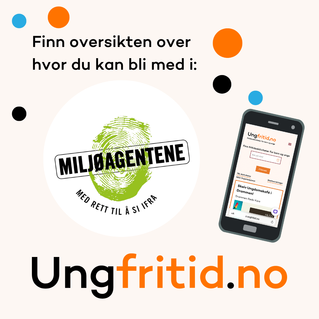 Ungfriitd.no illustrasjon med logo til Miljøagentene på