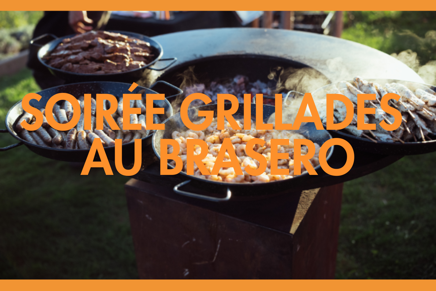 Soirée grillades au brasero