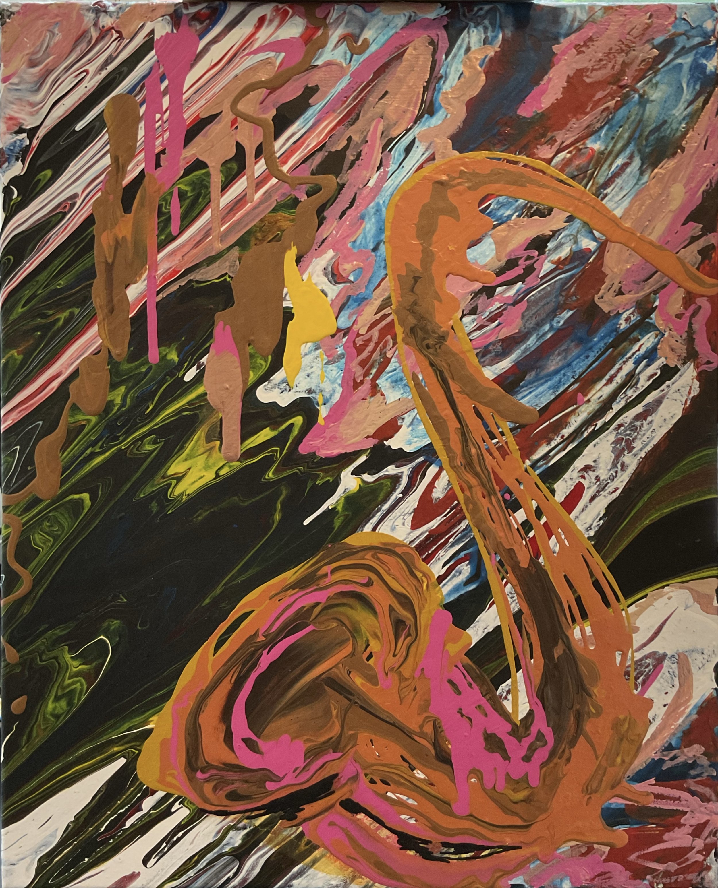 Announcing Glory (20”x16” Mixed Media, Acrylic on Standard Canvas)