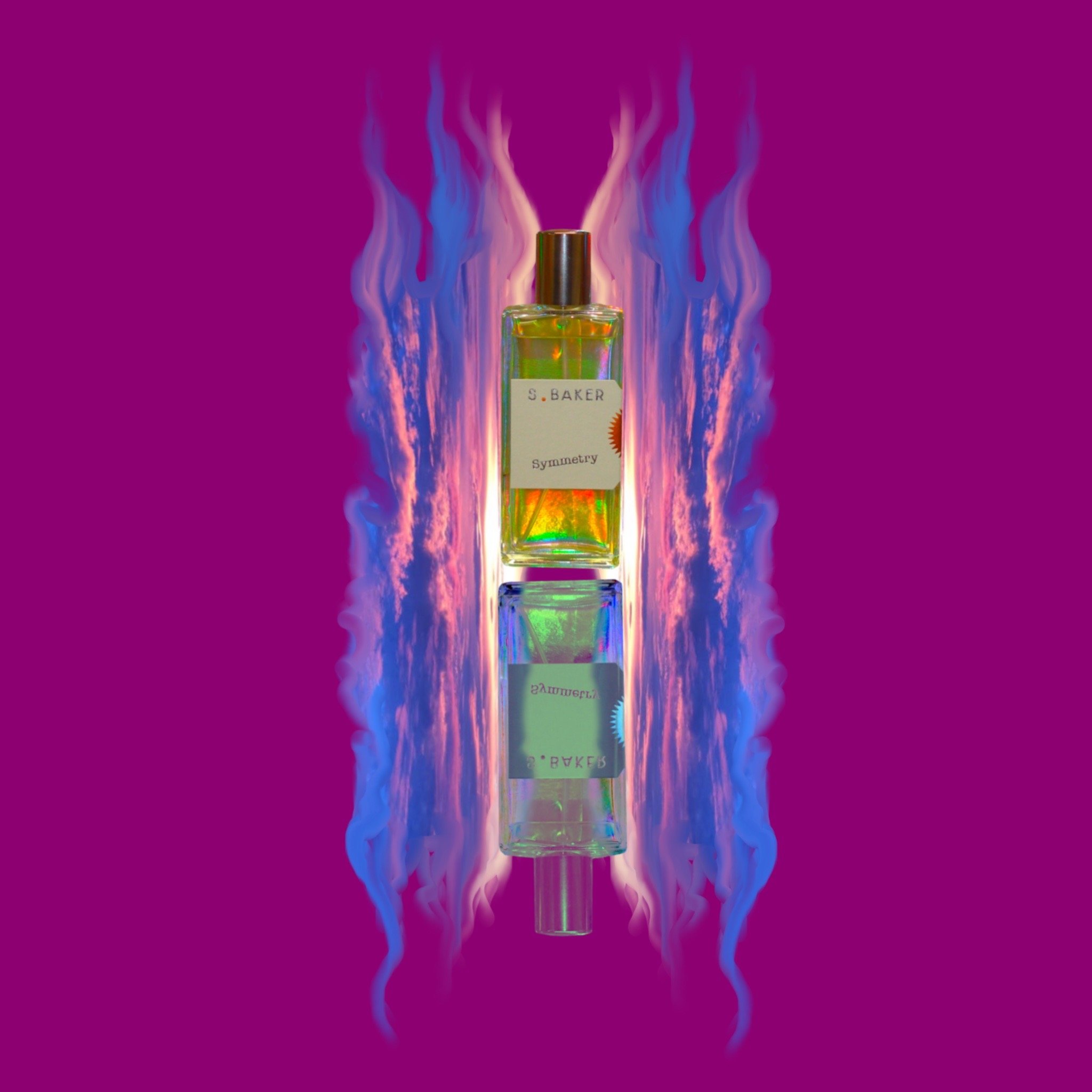 Fragrance: Bascule, Image is created in Procreate and is collage of skies photographed by me