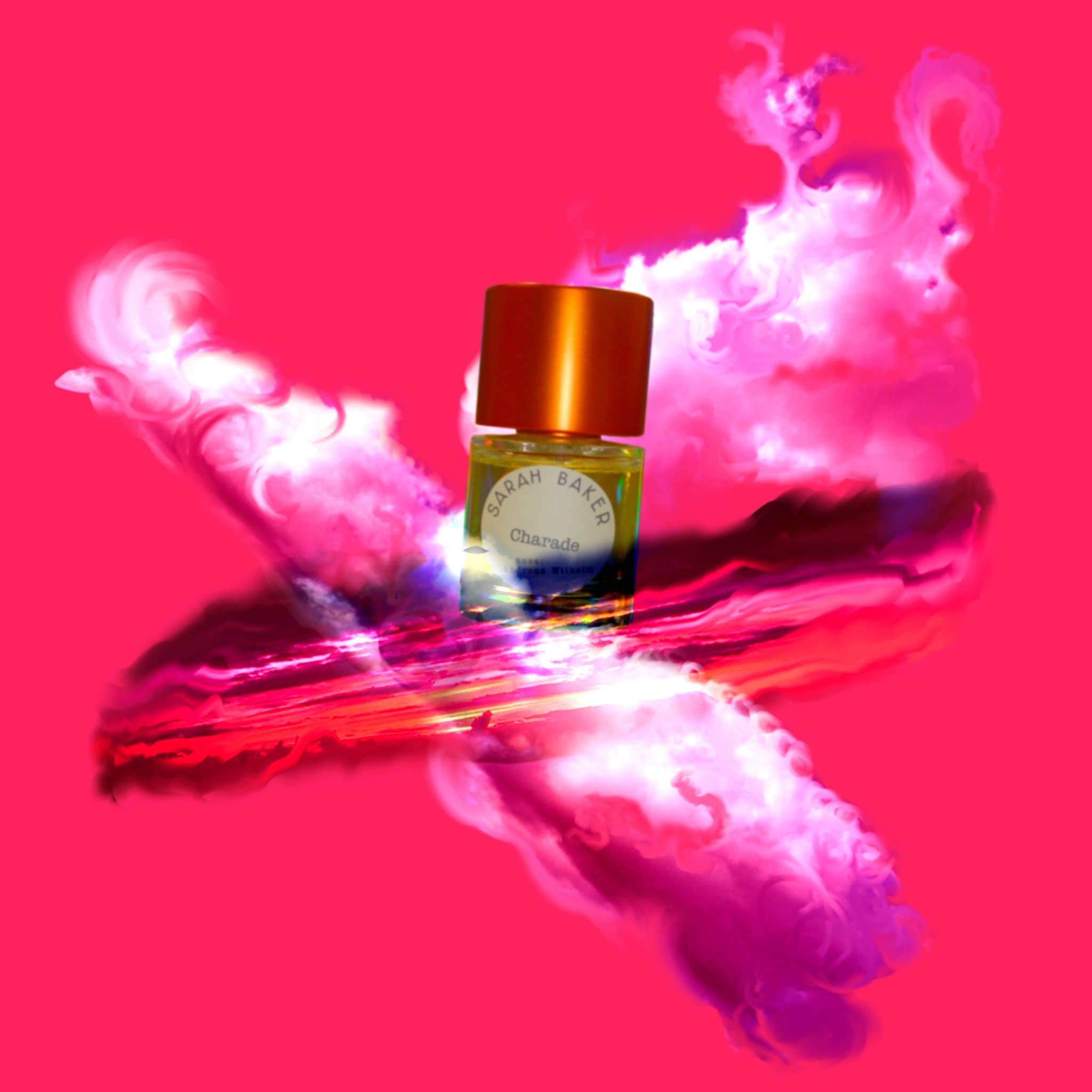 Fragrance: Charade, Image is created in Procreate and is collage of skies photographed by me