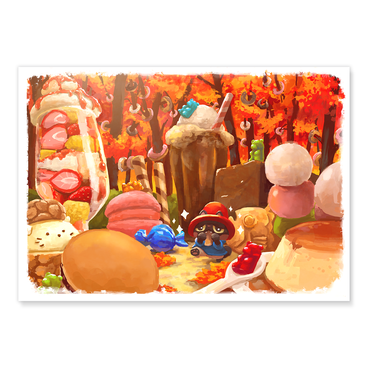 Autumn Sweets Postcard