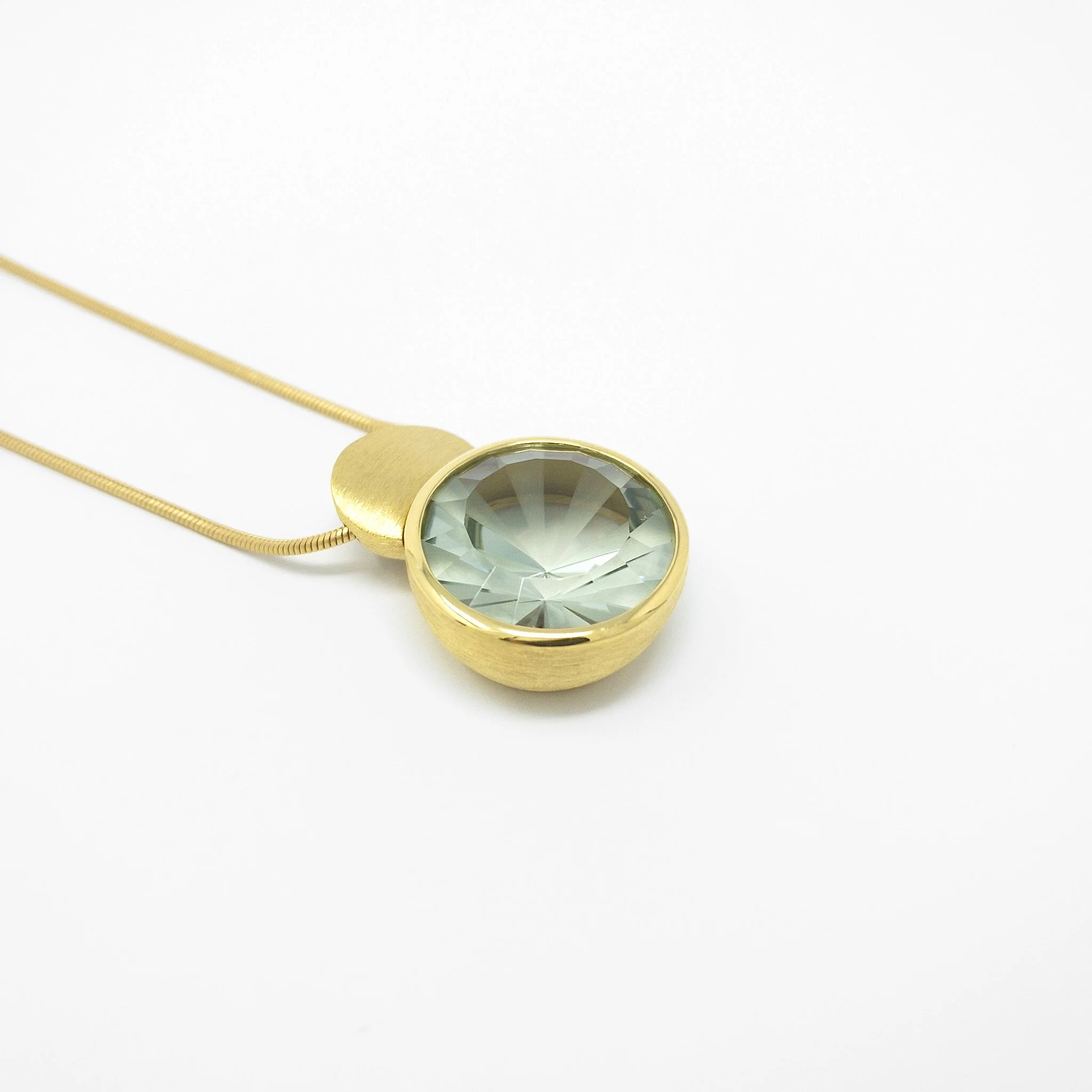 Green Amethyst Necklace — GALLERIA J