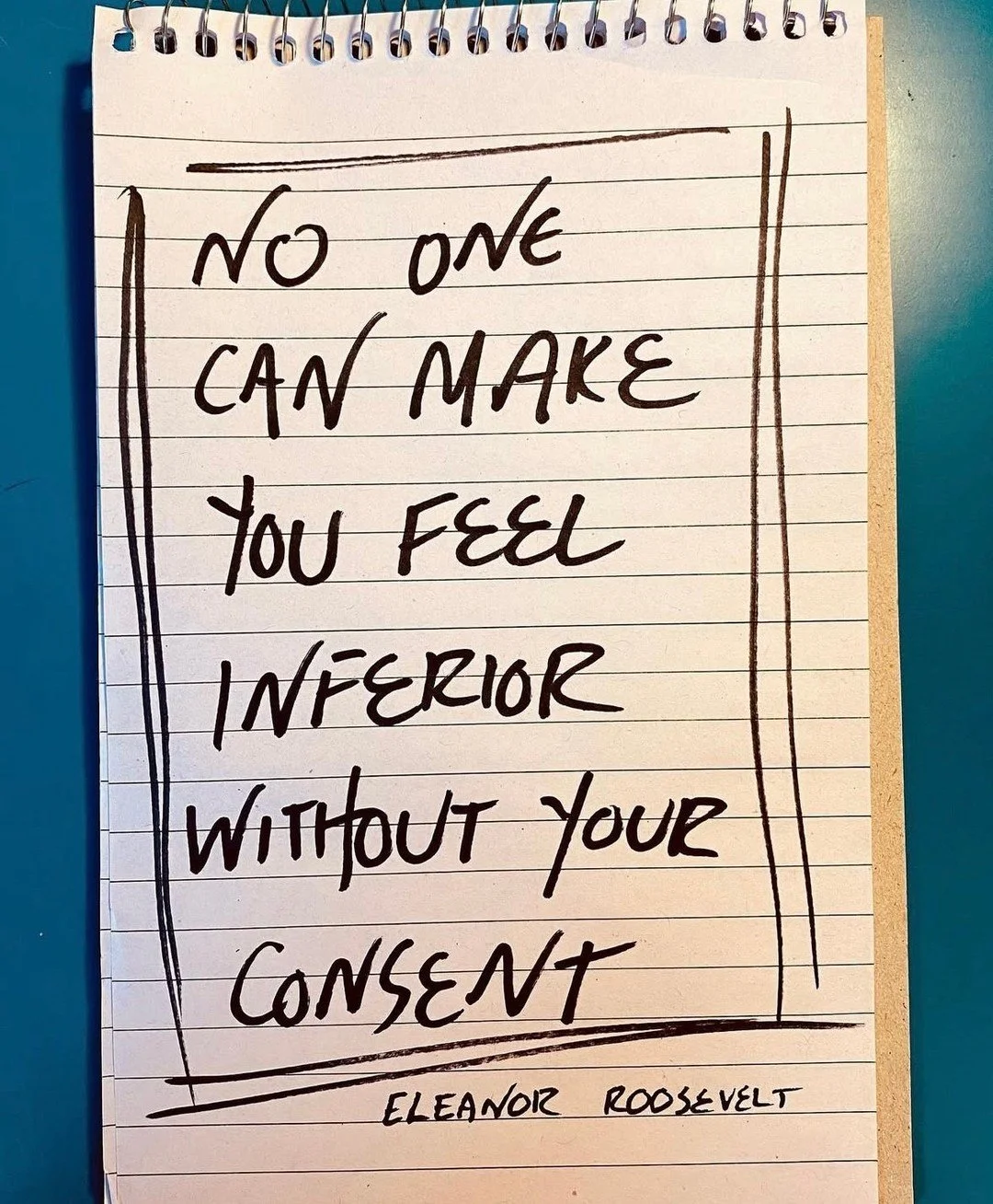 &ldquo;No one can make you feel inferior without your consent.&rdquo;
~ Eleanor Roosevelt

Read that again. 

You have a choice in how you let someone make you feel.

So often, the wobble in our confidence isn&rsquo;t caused by what someone actually 