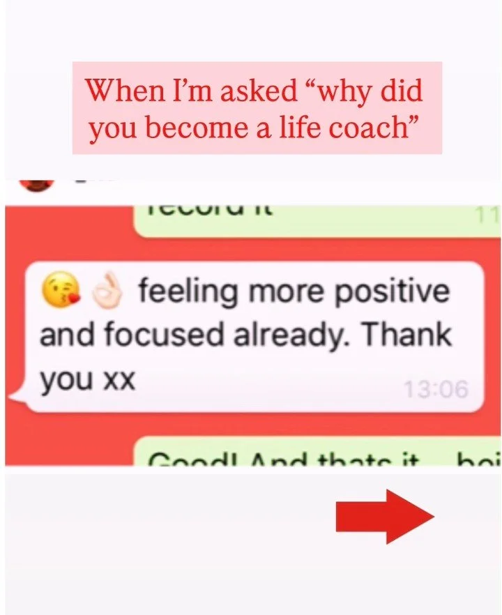 When I&rsquo;m asked &ldquo;why did you become a life coach?&rdquo; my immediate answer is: because I like helping people. And I don&rsquo;t mean that in a vague, woo-woo way.⁠
⁠
When a client goes from &ldquo;I&rsquo;m not sure what I want&rdquo; to