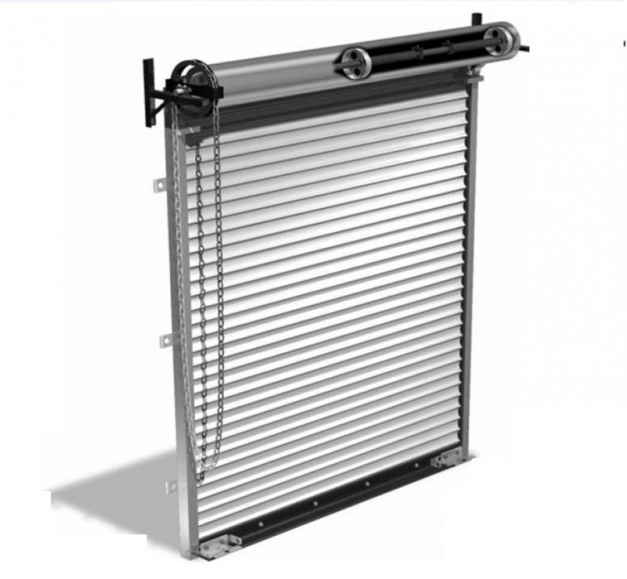 Chain operated roller shutters and security doors