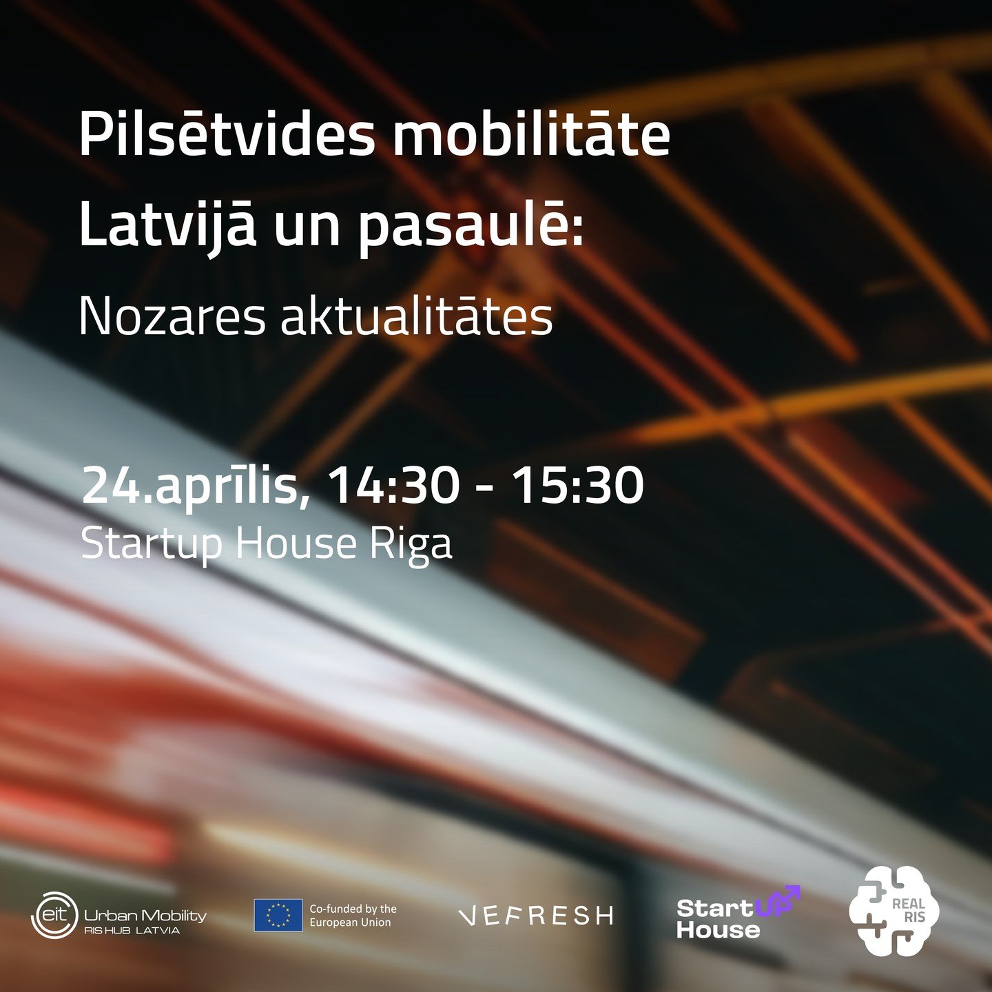 👋 Pievienojies pasākumam 24.aprīlī, 14:30 - 15:30 &ldquo;Pilsētvides mobilitāte: nozares aktualitātes un finansējuma iespējas&rdquo;. 🚙 Uzzini diskusijā par pilsētvides mobilitātes aktuālitātēm, bet seminārā - par finansējuma iespējām inovatīviem p