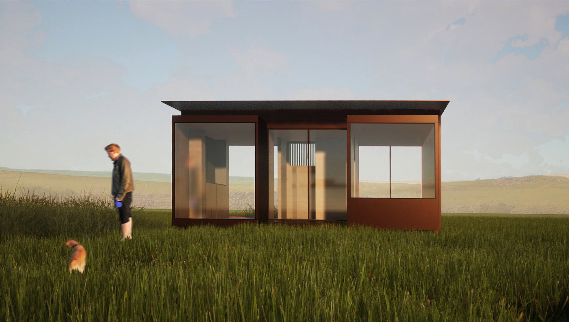 metal-full glass-cabin-cornwall-landscape