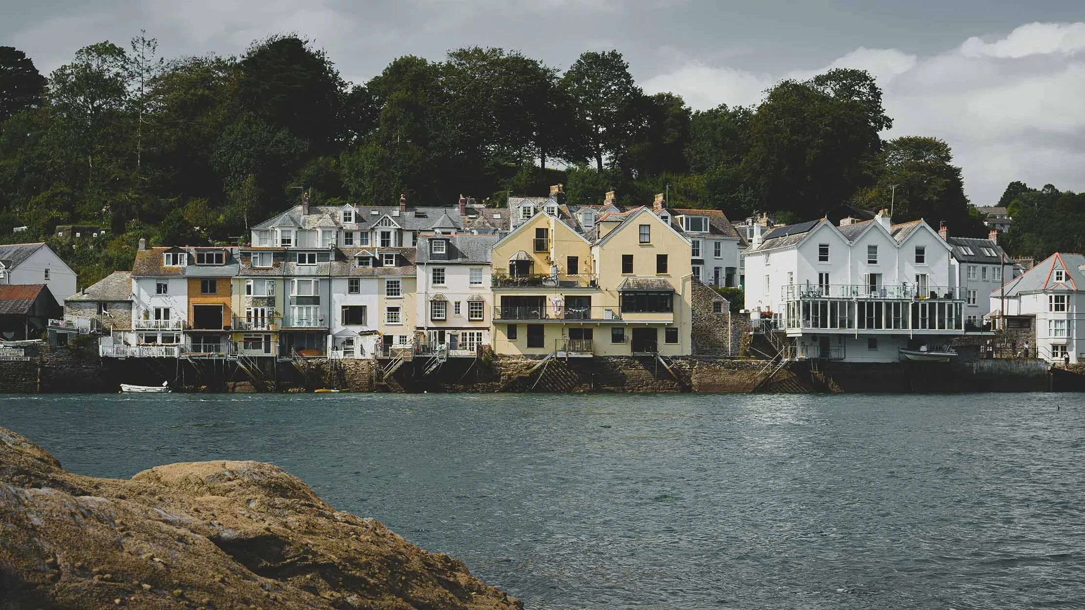 Terraced Buildings Sea Scape