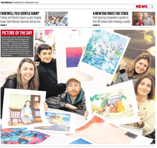 'Mystery Tube Sale', Hangtough Contemporary, The Herald, pg 3, February 2023.