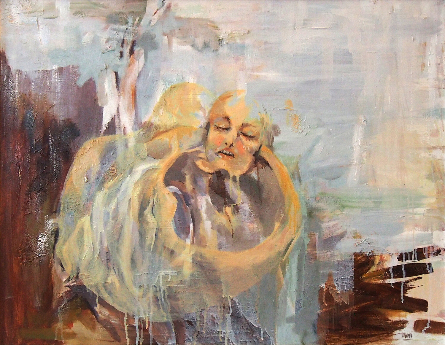  Embrace, acrylic on canvas, 70 cm x 90 cm, 2013. 