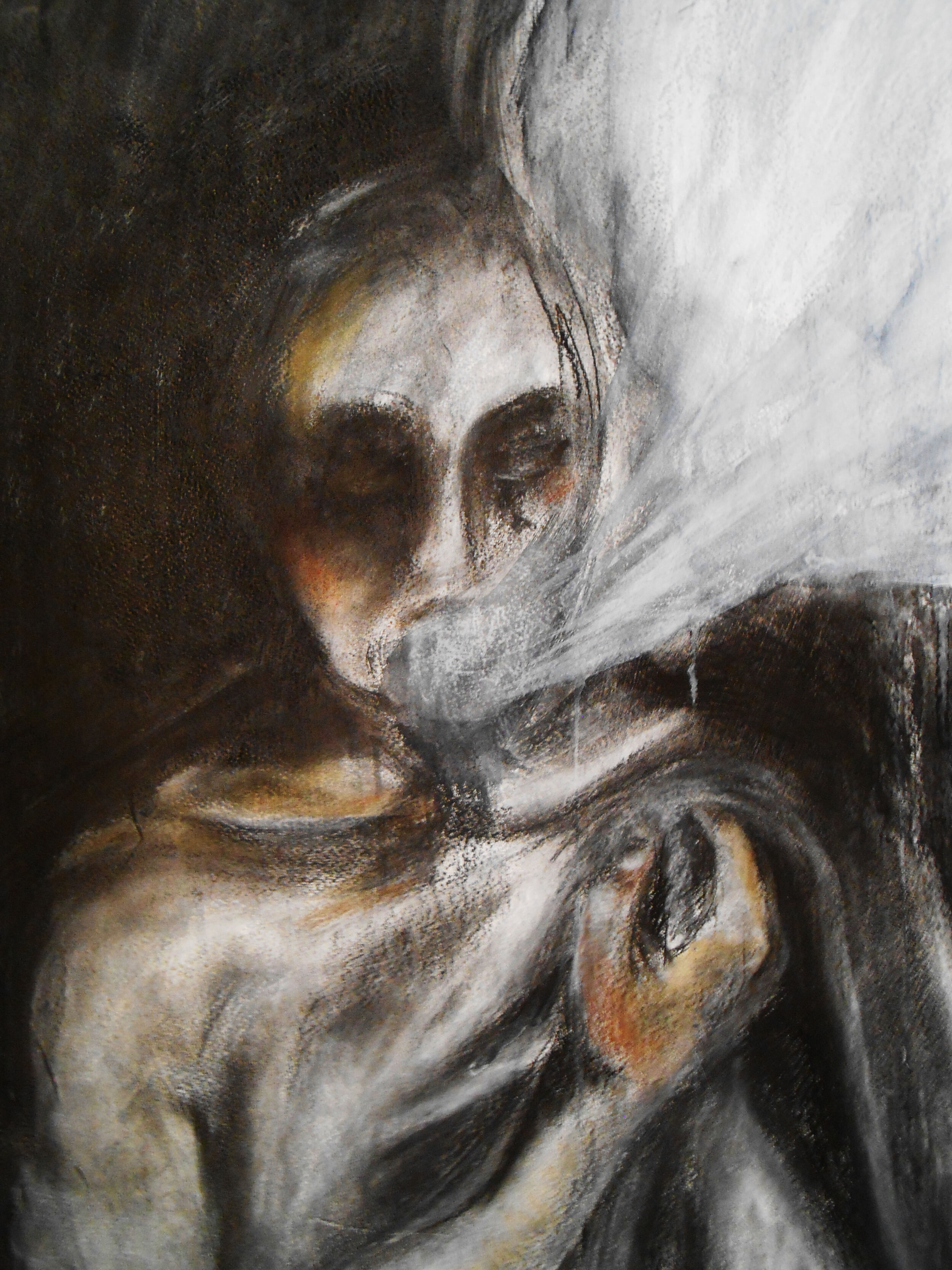  Smoke Figures, charcoal and conte crayon on Fabriano cotton sheet, 2013. 