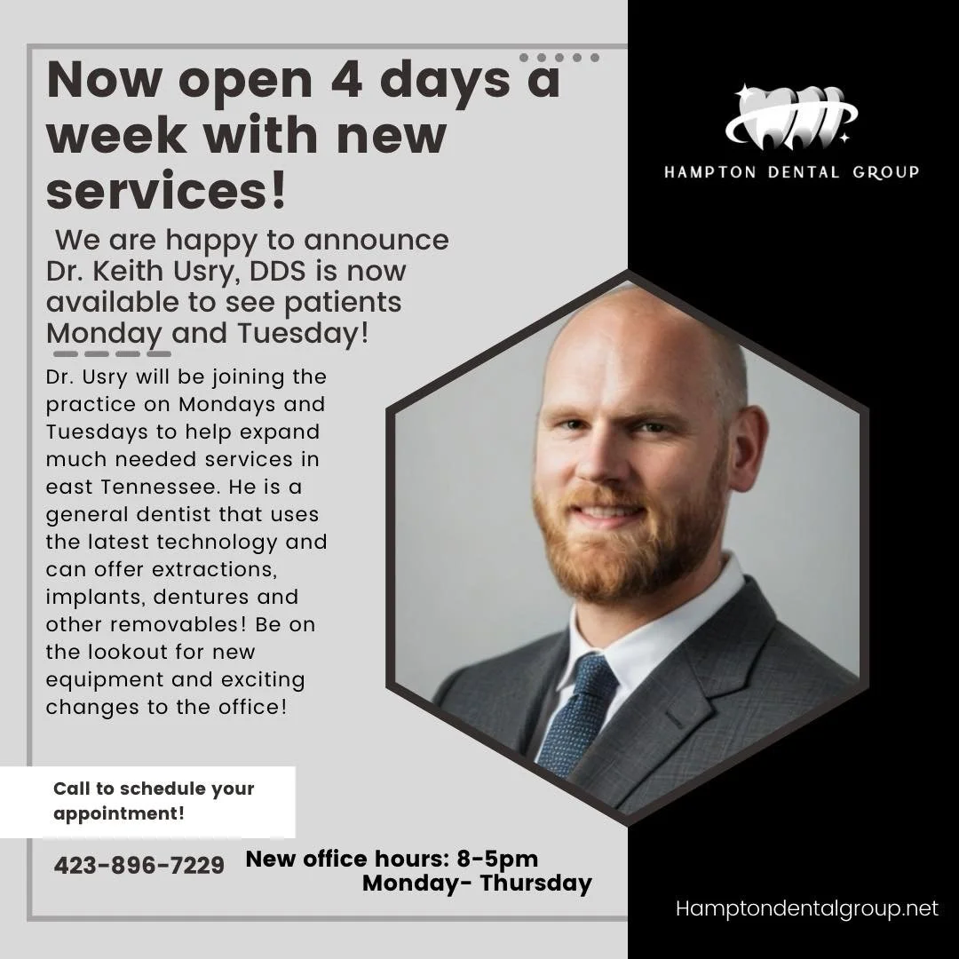 You may have seen him around, but it&rsquo;s time to finally introduce Dr. Keith Usry, DDS to the practice. He is currently available to see patients on Monday and Tuesday. He loves extractions, dentures AND is bringing in some new equipment to bring