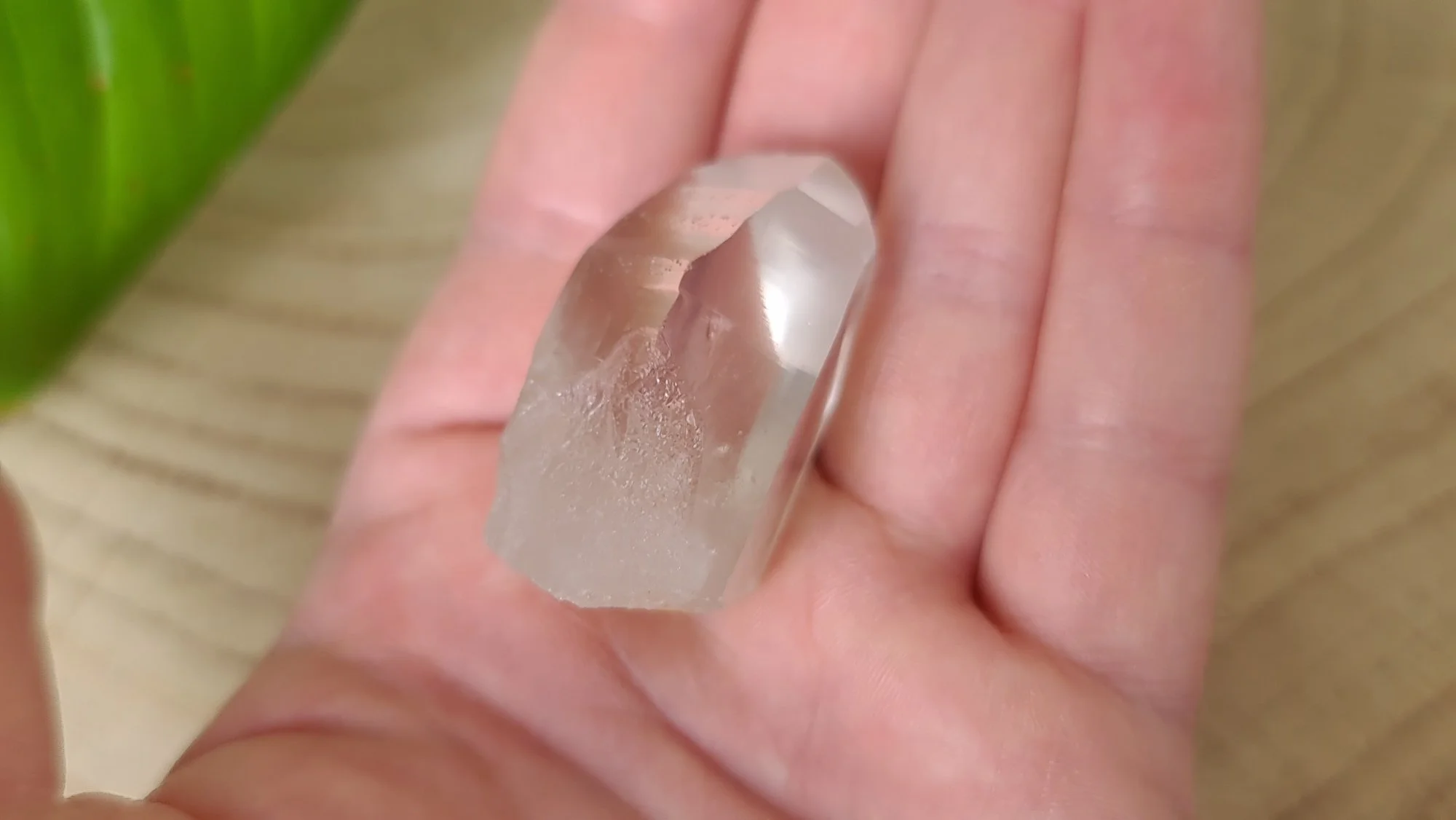 CrystalAge Quarzo Lemuriano Punta Grado Extra - Piccolo, 30-40 Mm - Cristallo Curativo Con Strie Orizzontali