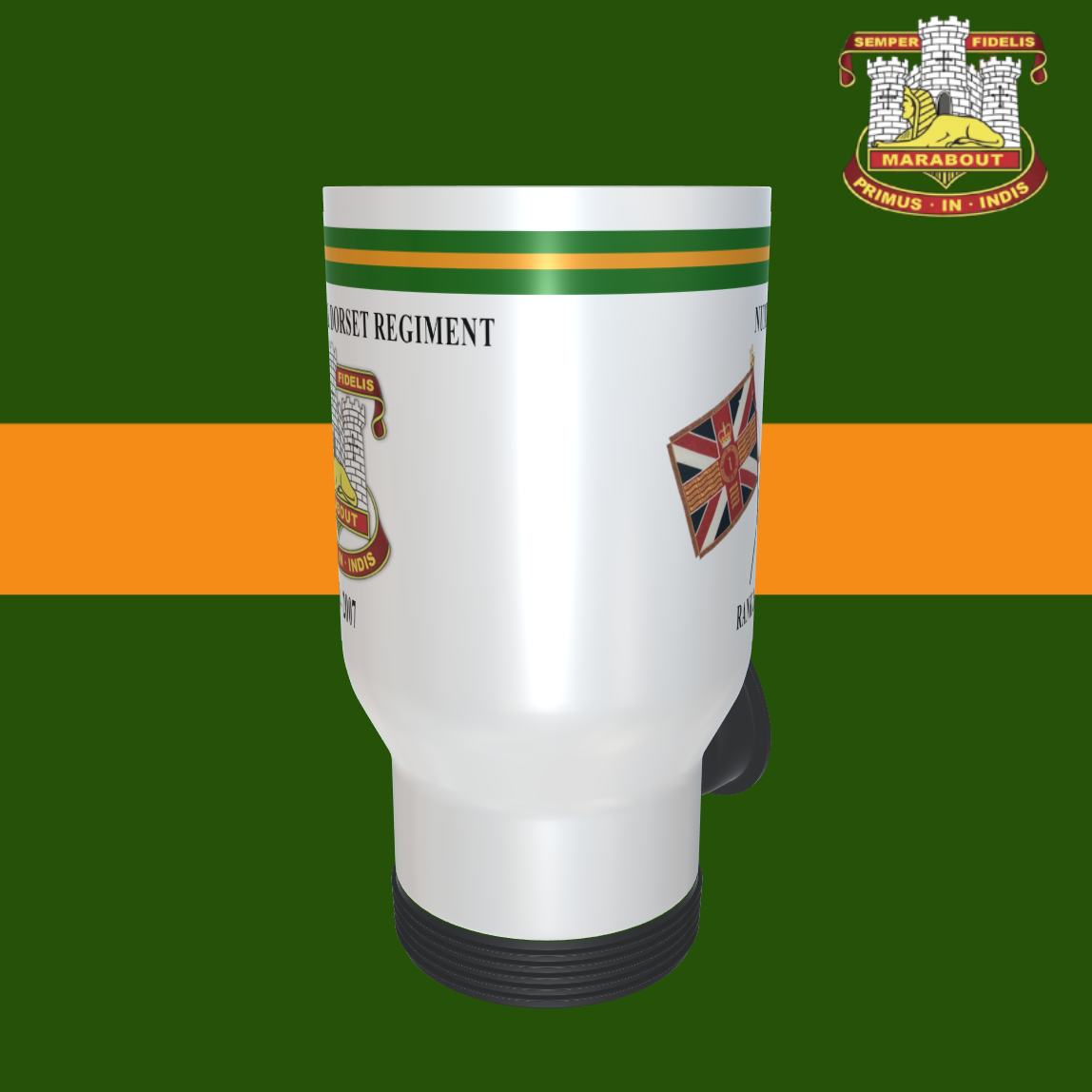 Devon and Dorset Regiment Mug With Colours and Custom Text
