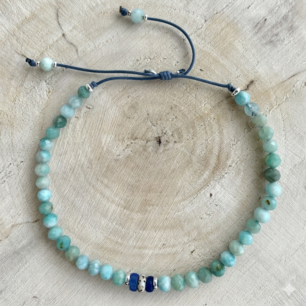 Bracelet Homme Amazonite & Perles Africaines & Graine de Bodhi