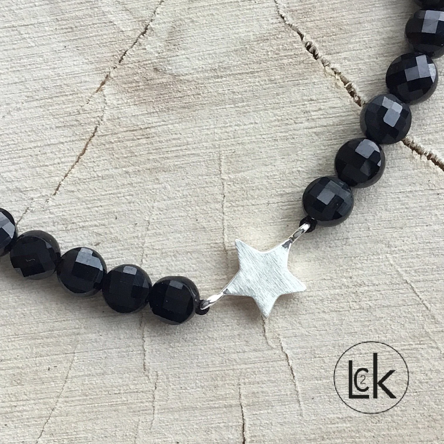 Bracelet Onyx amulette Étoile