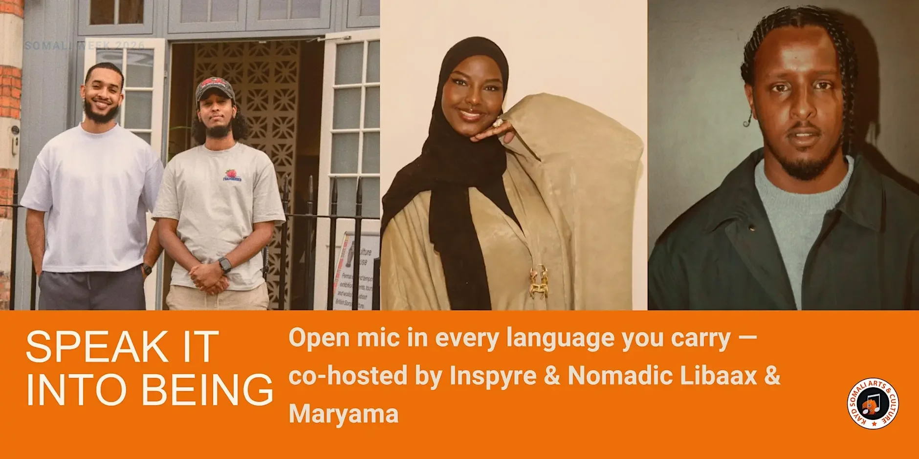 Speak It Into Being: Polylingual Open Mic Night, co-hosted by Inspyre & The Poetry Translation Centre 