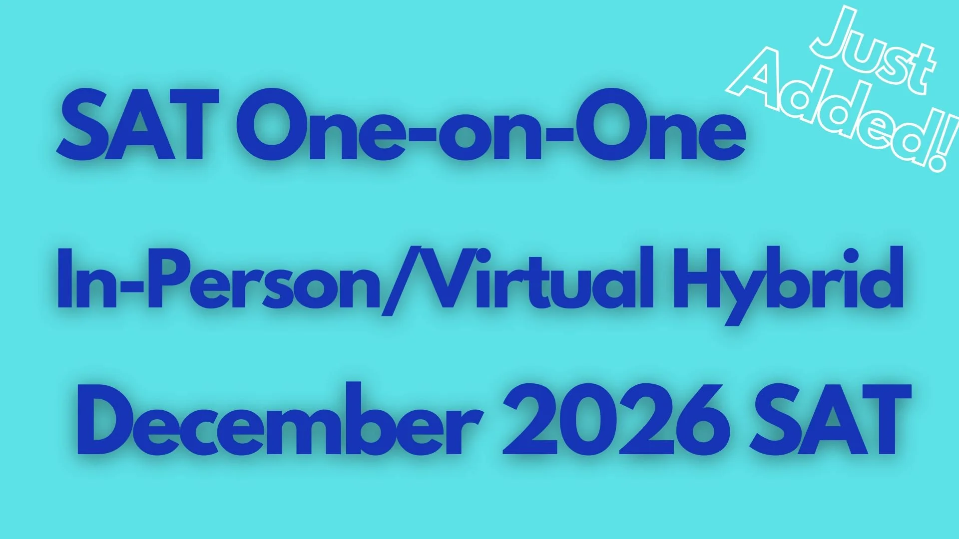 SAT One-on-One for the December 2026 SAT