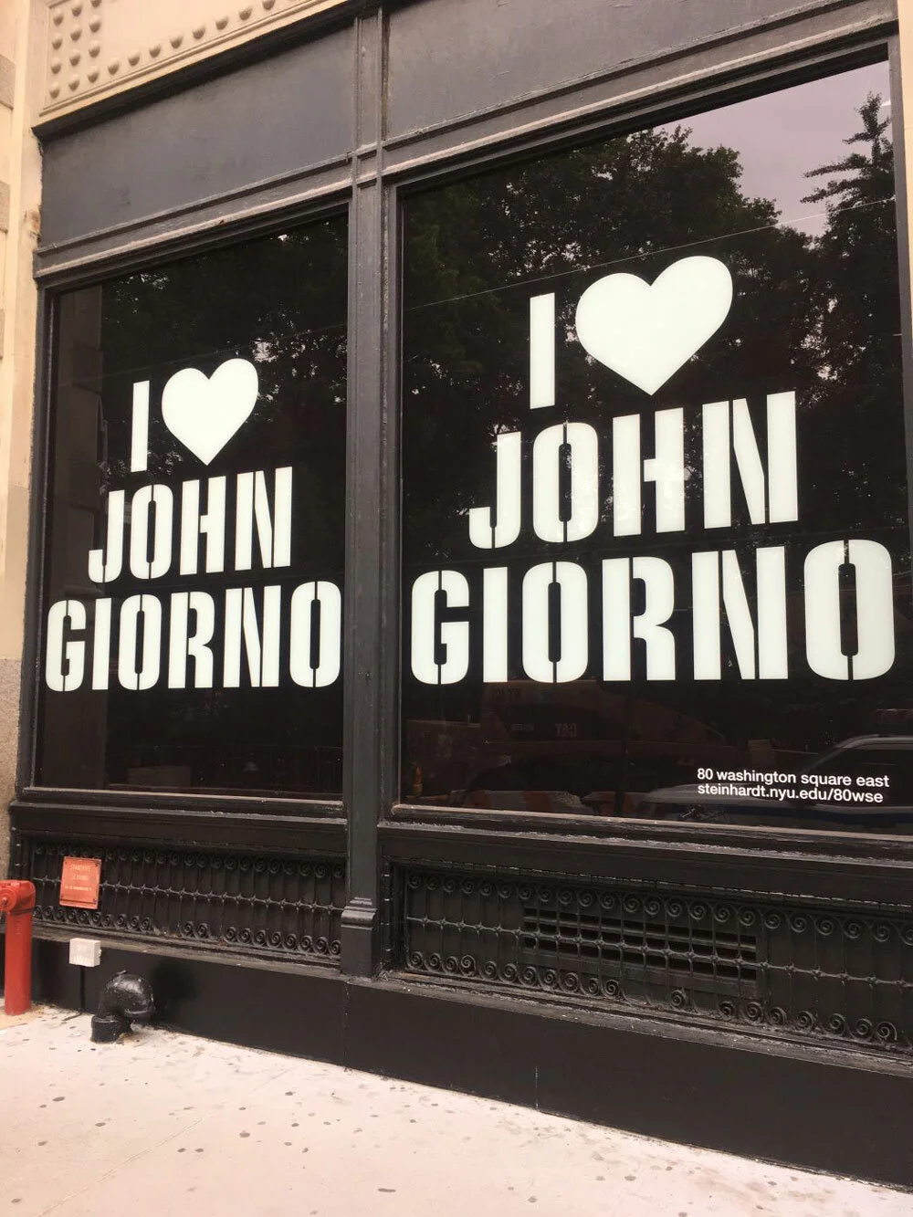 I ♥ John Giorno, 80WSE Gallery, New York, 2017.