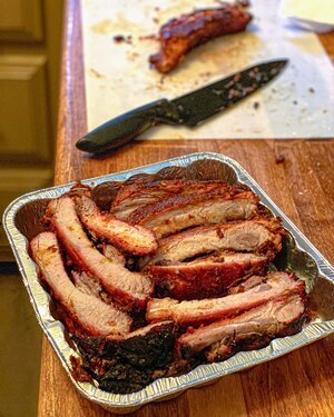 Bbq Ribs Pants In The Kitchen