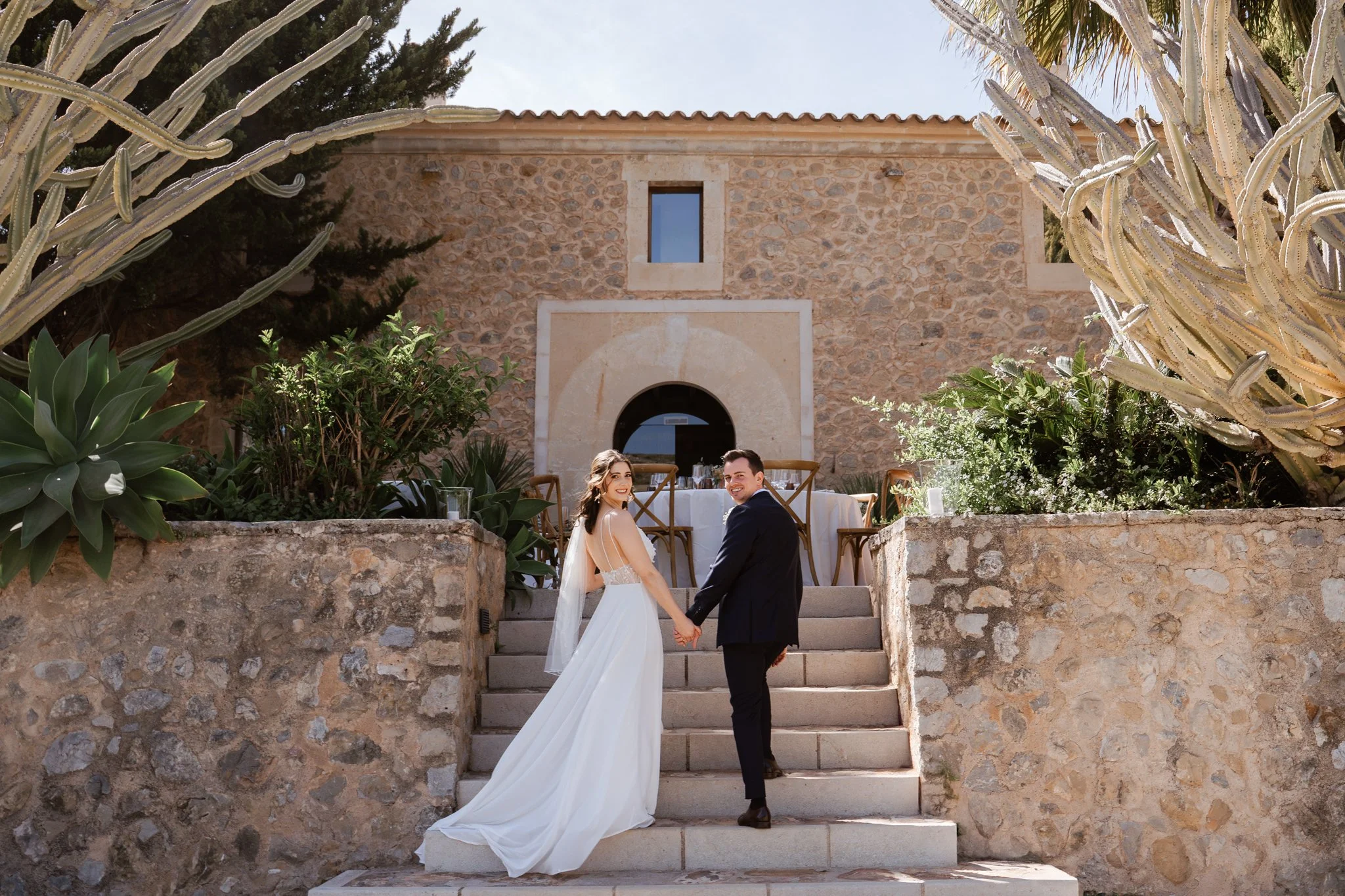 Destination wedding at a vineyard in Majorca