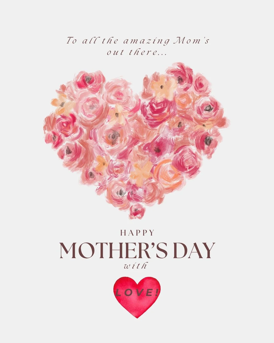 Happy Mother's Day to all the amazing Moms of our lives! 
Please continue being amazing, loving and strong!❤

Happy Mother's day with love to my own Mama, my Sister, and Sisters in law! Sending love also to my Mom Friends and Followers! Love you all,