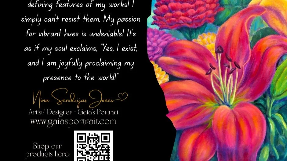 Gaia's Portrait

Website: https://www.gaiasportrait.com

Online Store: https://www.gaiasportrait.store

Instagram: https://www.instagram.com/gaiasportrait_art/

Facebook: https://www.facebook.com/NinaSendrijasJonesArt/ and Gaia's Portrait

#wwwgaiasp