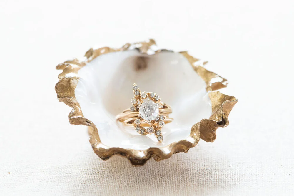 Customized Gilded Oyster Shell Christmas Ornament — Grit and Grace Studio