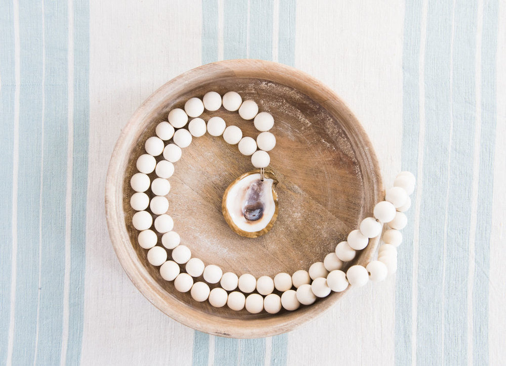 Recycled Oyster Shell Blessing Beads — Grit and Grace Studio