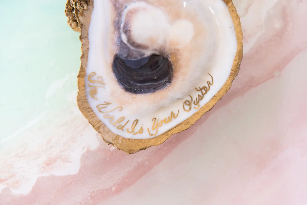 Customized Gilded Oyster Shell Christmas Ornament — Grit and Grace Studio