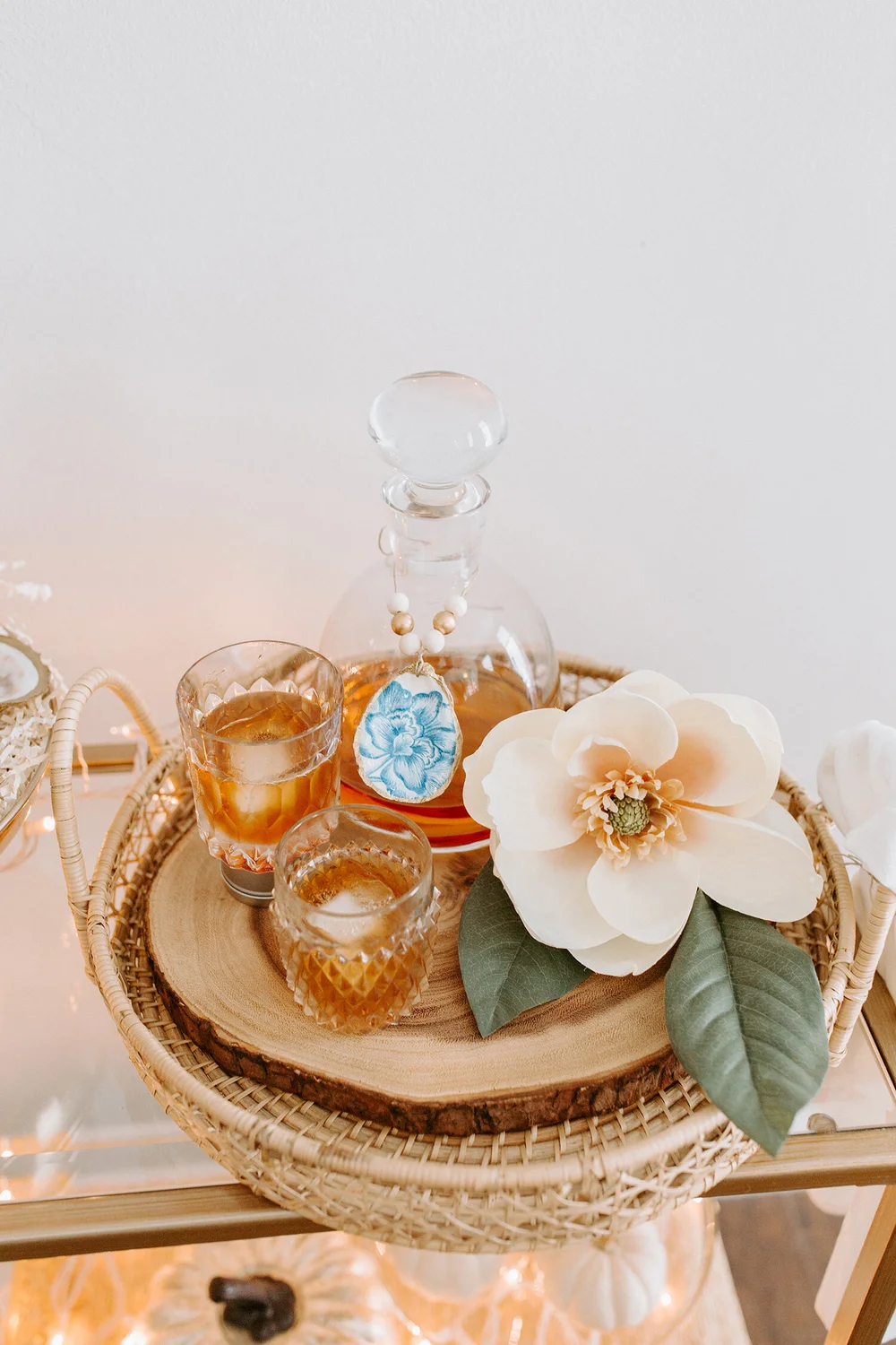 Indigo Decoupage Oyster Shell Christmas Ornament Grit And Grace Studio