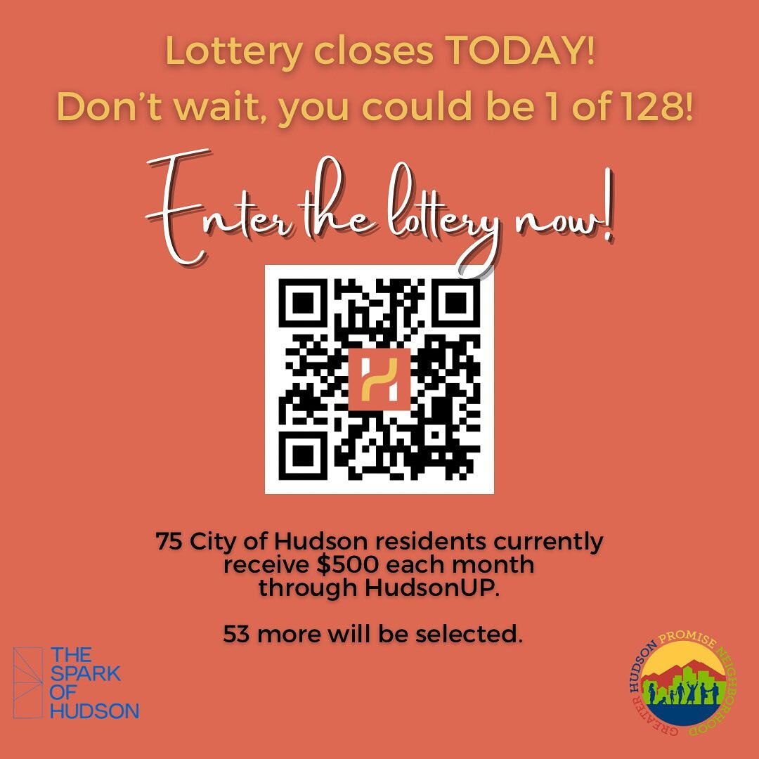 📣📣📣
Less than 12 hours left! 
⏳⌛️⏰

#enternow #lastcall #hudsonup #guaranteedincome #basicincome #unconditionalcash #community #hudsonny #cityofhudson