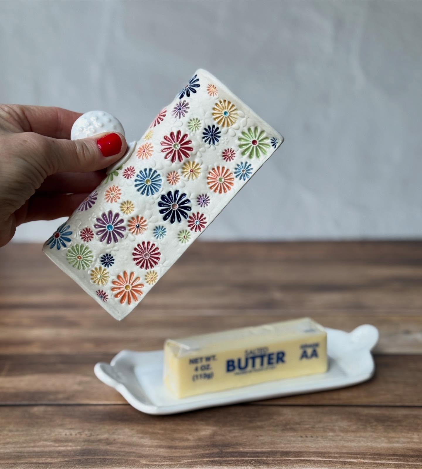 Mmmmmmm &hellip; BUTTER! 
🧈 💛🧈💛🧈
If you like serving this glorious condiment in style&mdash;there are still a few butter dishes left in the shop for you. 
#butterlover #shopsmall #smallbusinessowner #smallbizlove