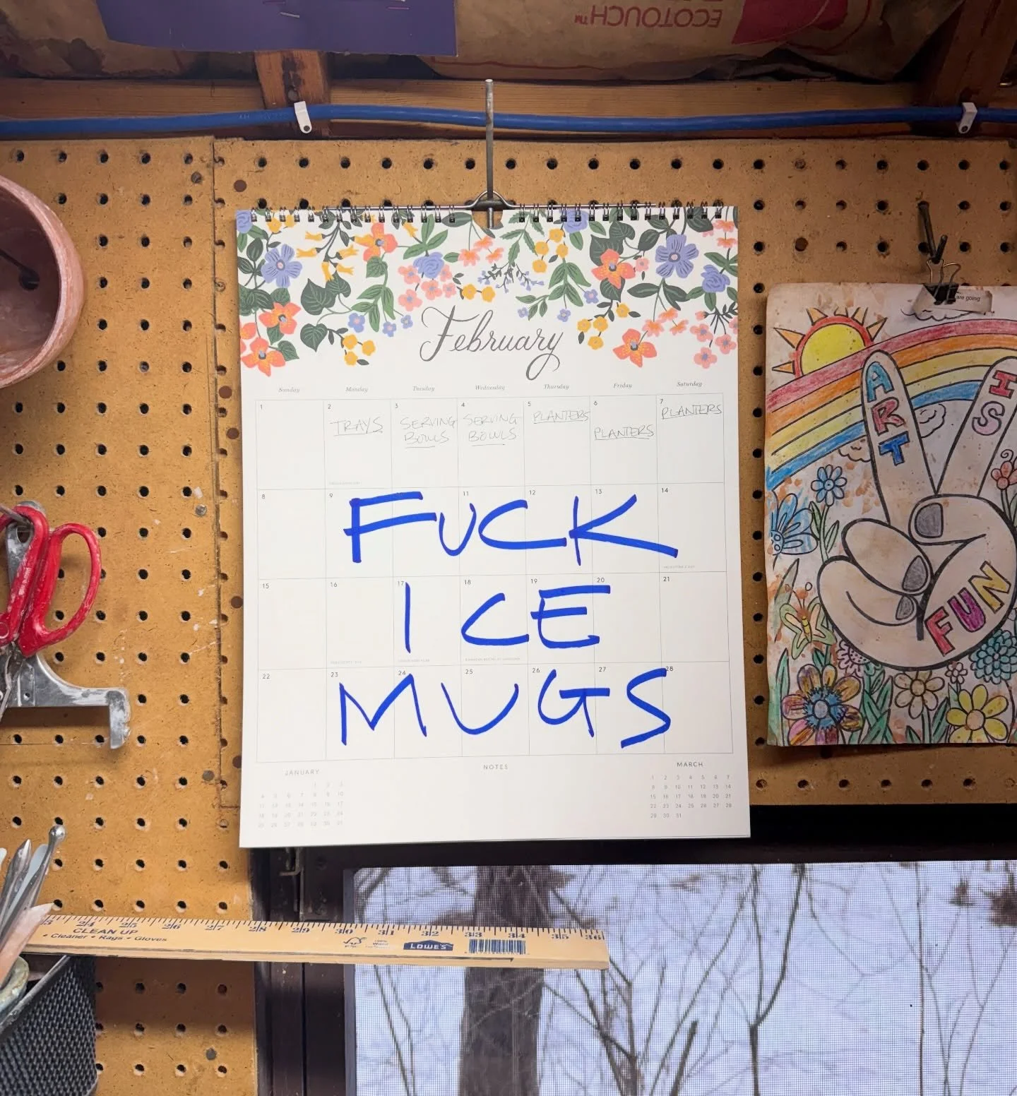 Got my plans for the month mapped out &hellip;
🖕🏼🧊☕️🖕🏼🧊☕️🖕🏼🧊☕️🖕🏼
This week I&rsquo;ve been getting to work on the &ldquo;f@%#k ICE&rdquo; mug preorders, and thought it would be a good time to let y&rsquo;all know where the 25% of the proce