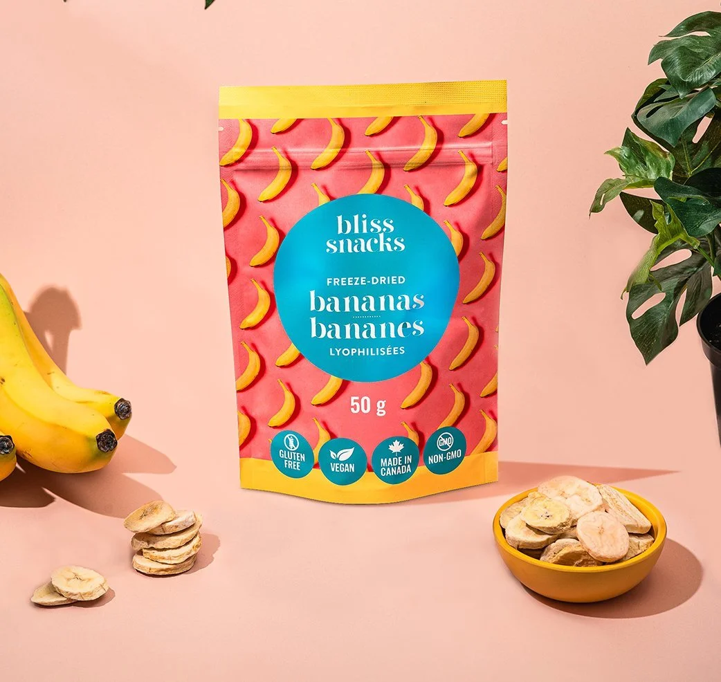 freeze-dried fruit packaging design by Eye Candy Design