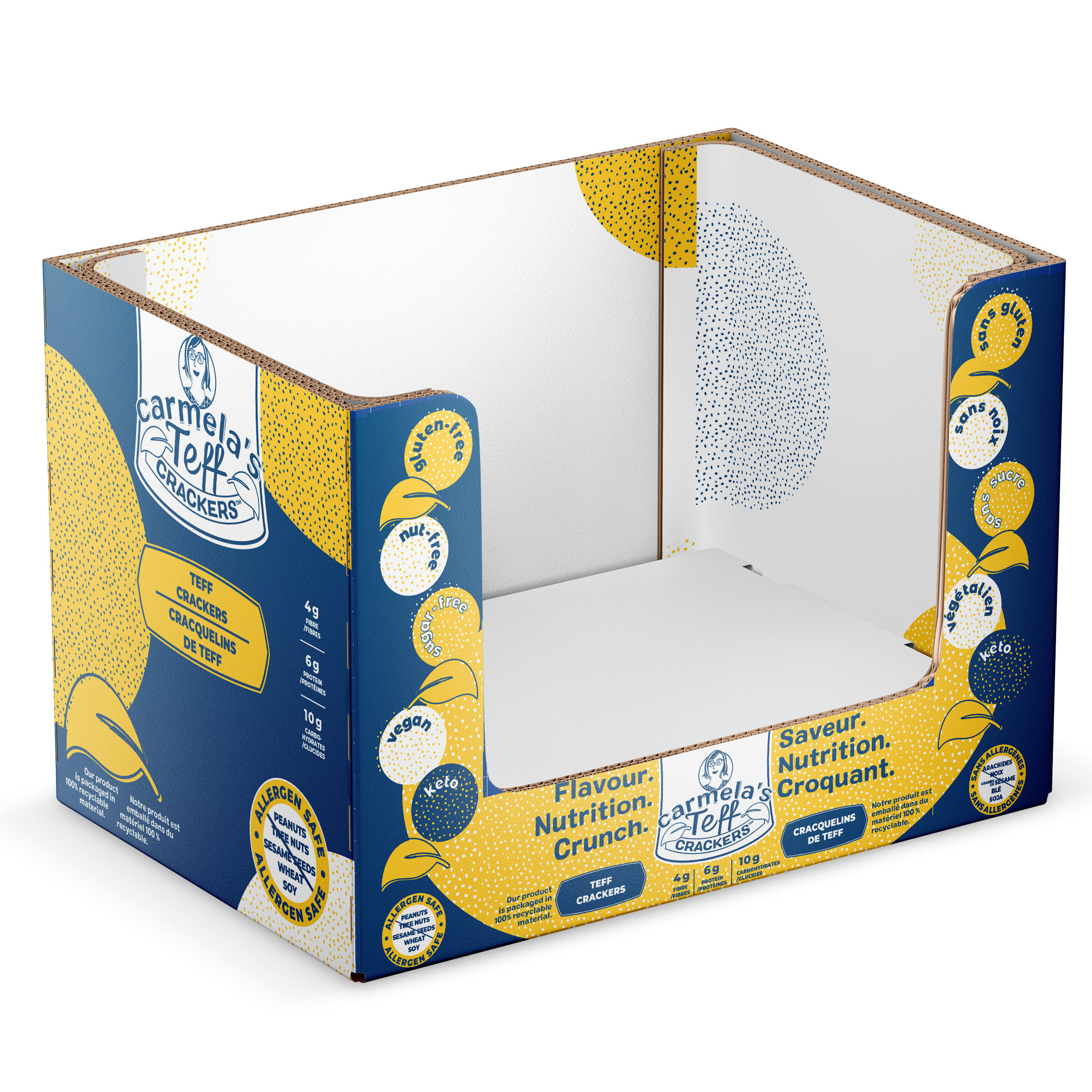 Keto Friendly Cracker Packaging - Retail Ready Box Design