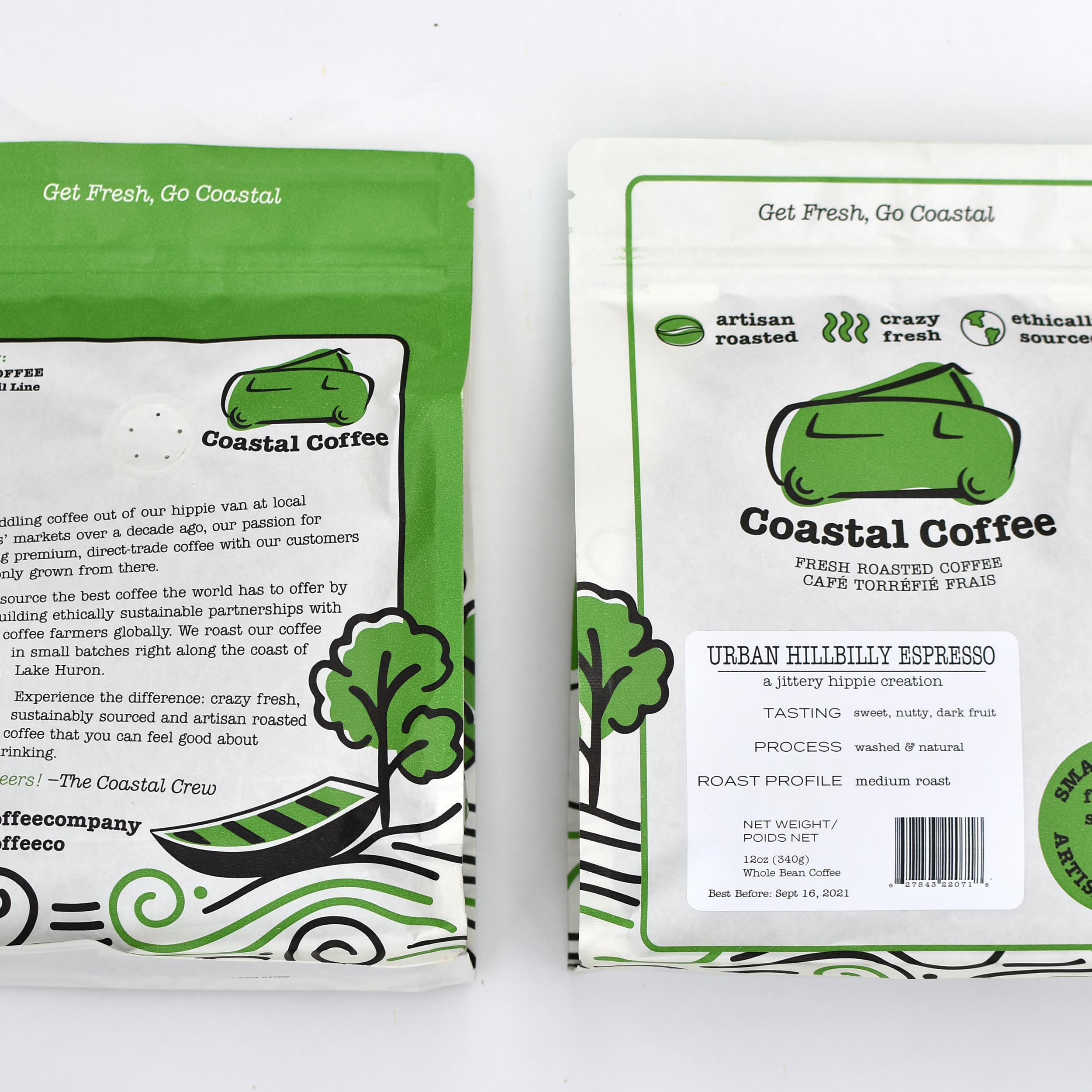 Specialty Microroaster Coffee Bag Packaging Design