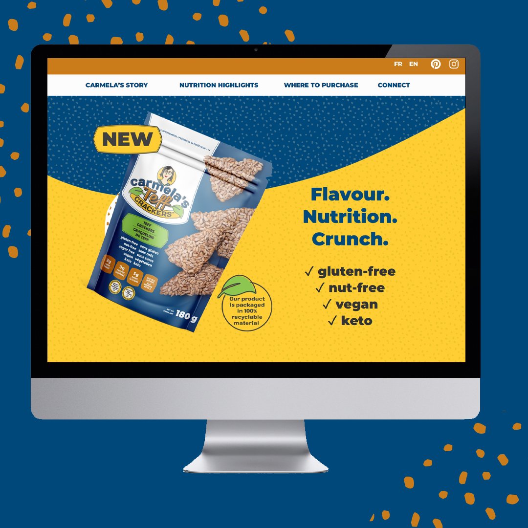 Keto Friendly Gluten-free Cracker Web Design