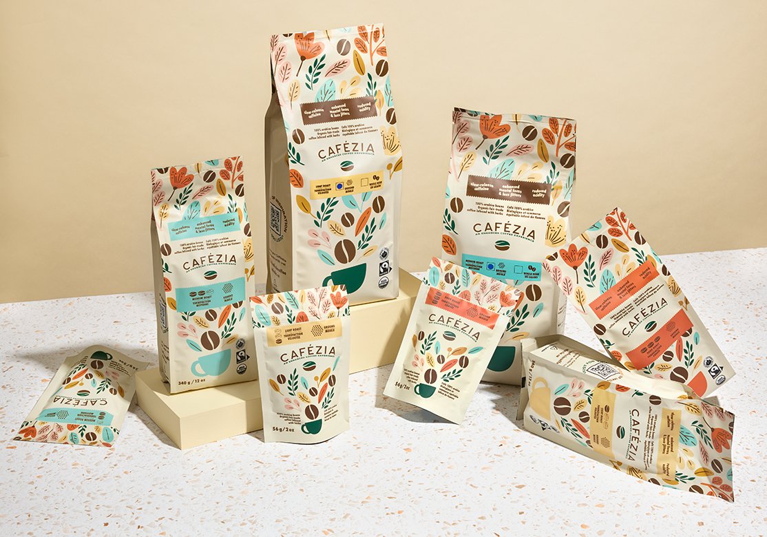 Coffee Bag Packaging Design - Product Line-up - Eye Candy Design