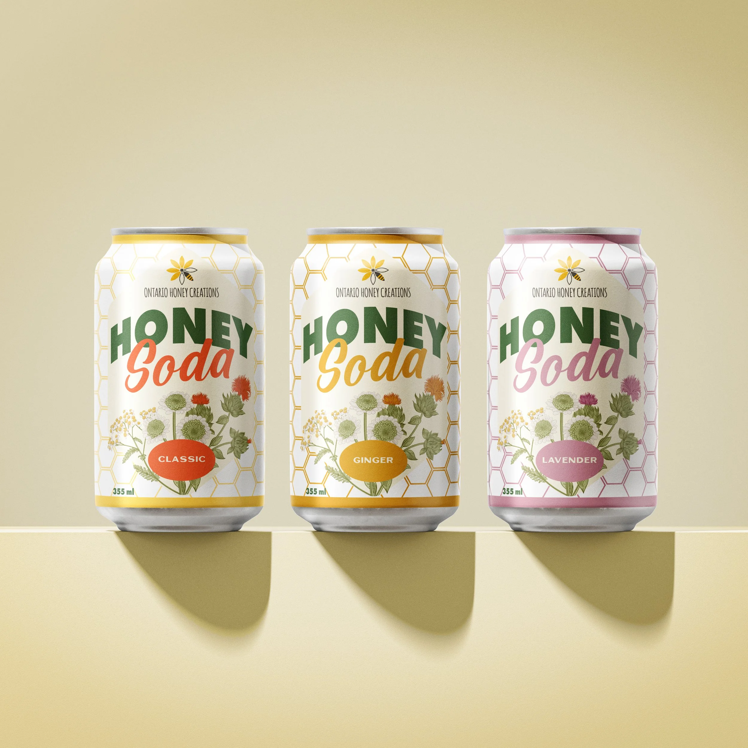 Honey Soda Packaging Design by Eye Candy Design