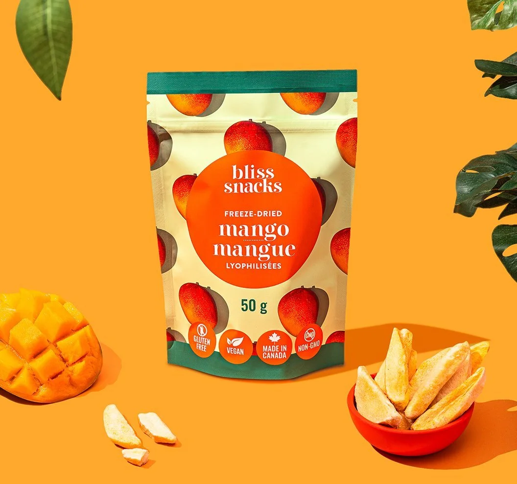 freeze-dried fruit packaging design by Eye Candy Design