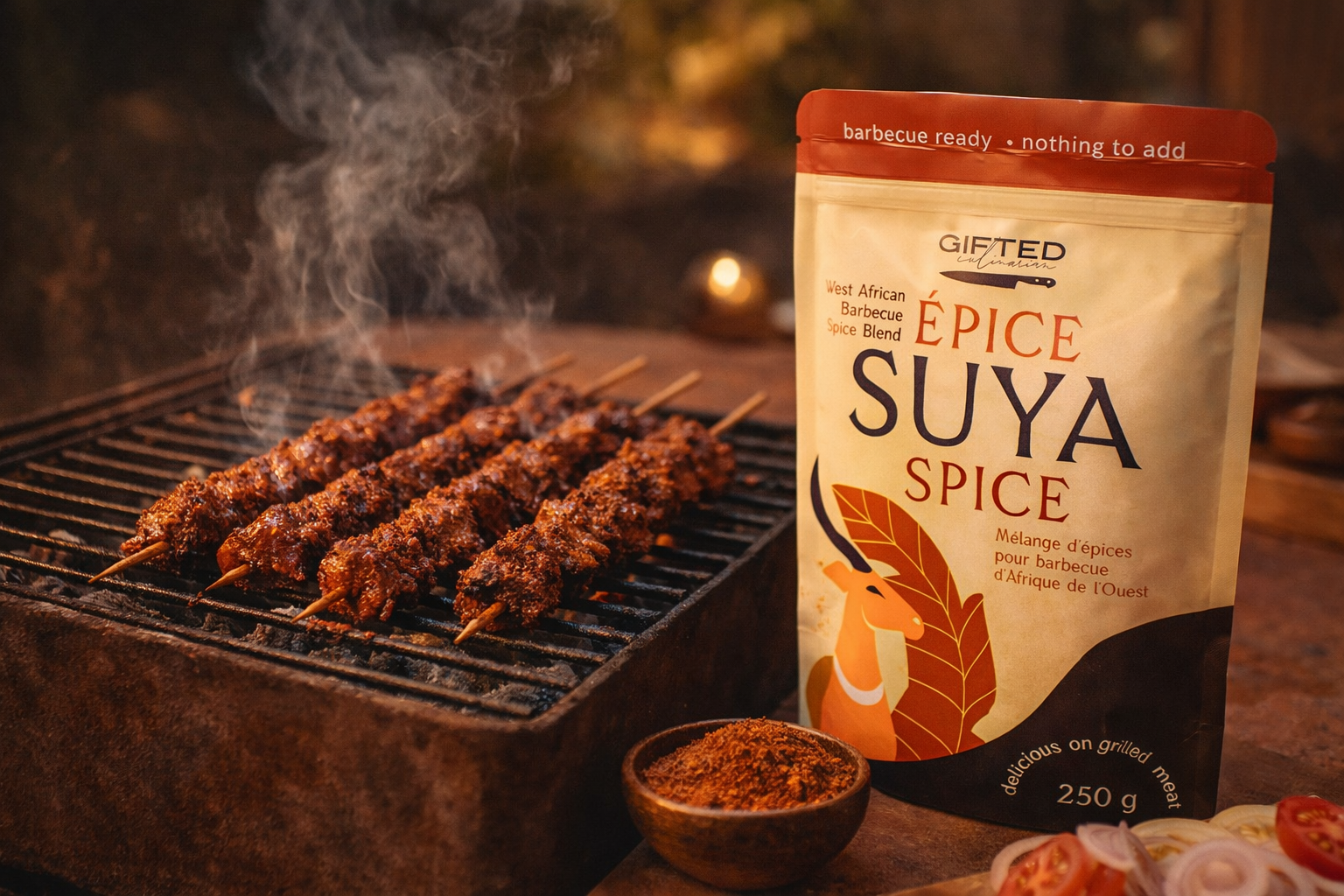 West African ethnic seasoning packaging design