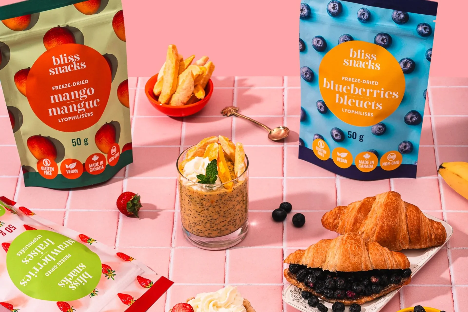 freeze-dried fruit packaging design by Eye Candy Design