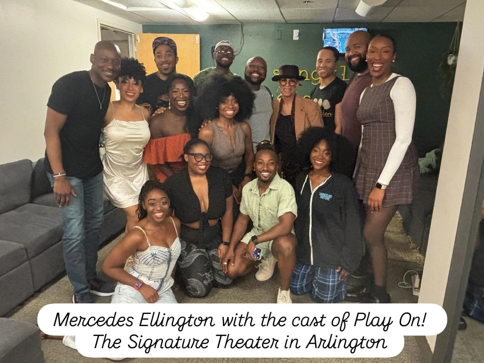 Mercedes here with the cast of Play On! @sigtheatre She choreographed the original production on Broadway in 1997! 
“Twelfth Night, set to the syncopated soundtrack of Duke Ellington’s greatest hits. Aspiring songwriter Vy comes to swing