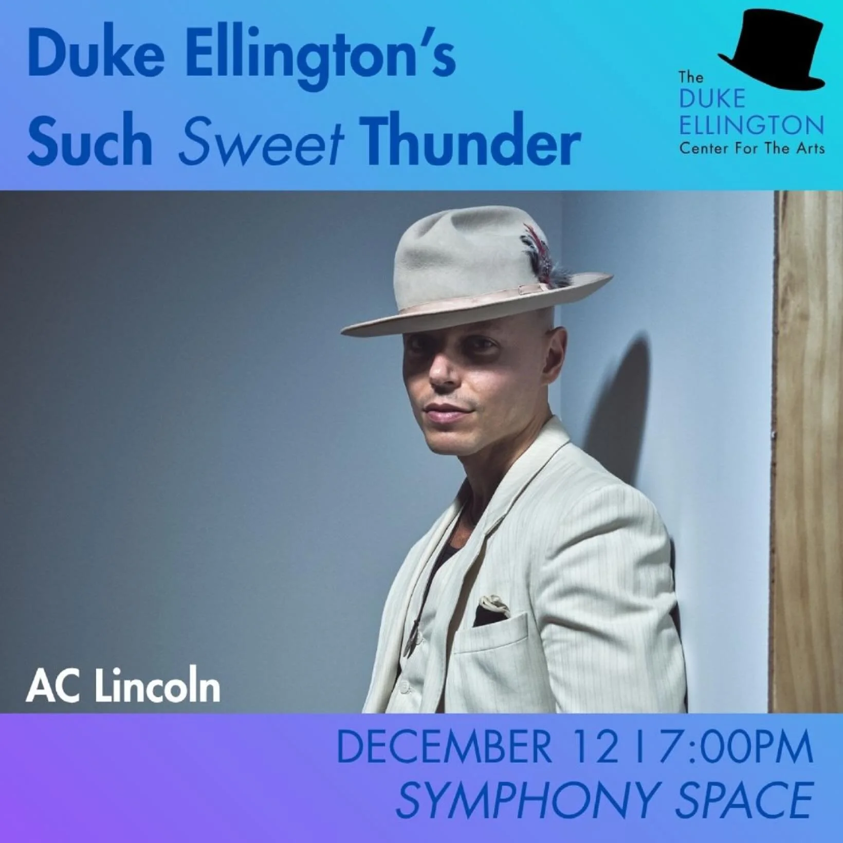AC Lincoln is Prince Hal!

Catch AC Lincoln starring as Prince Hal in Duke Ellington&rsquo;s &ldquo;Such Sweet Thunder&rdquo; &mdash; live at Symphony Space!

A native New Yorker who was quite literally &ldquo;born in a trunk&rdquo; to jazz-singing p