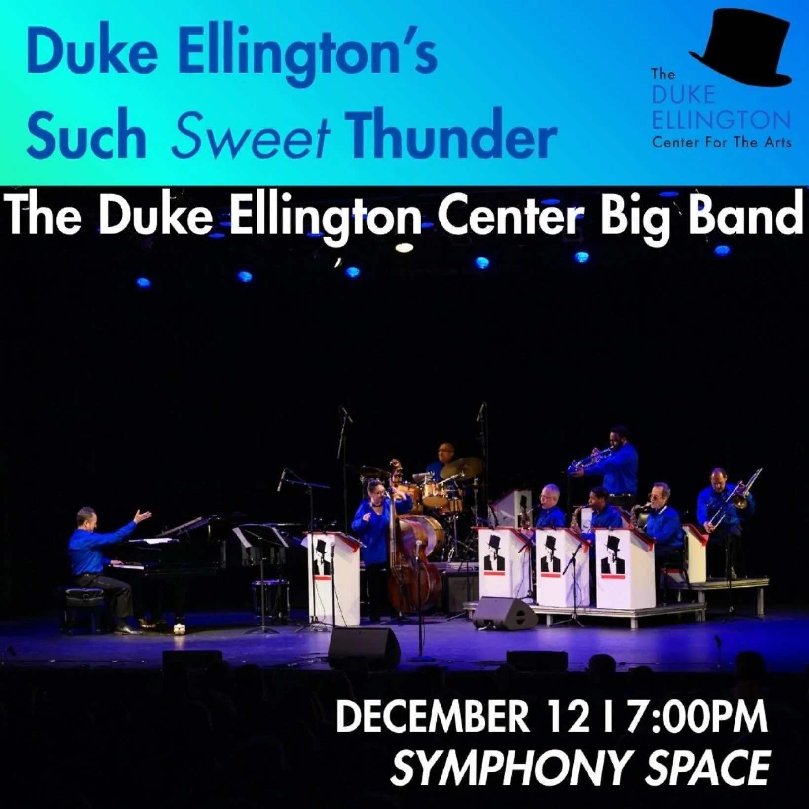 We are delighted to honor the masterful musicians of The Duke Ellington Center Band as they bring the timeless power of Such Sweet Thunder to Symphony Space this holiday season.

This all-star ensemble is poised to ignite the stage with the swing, so
